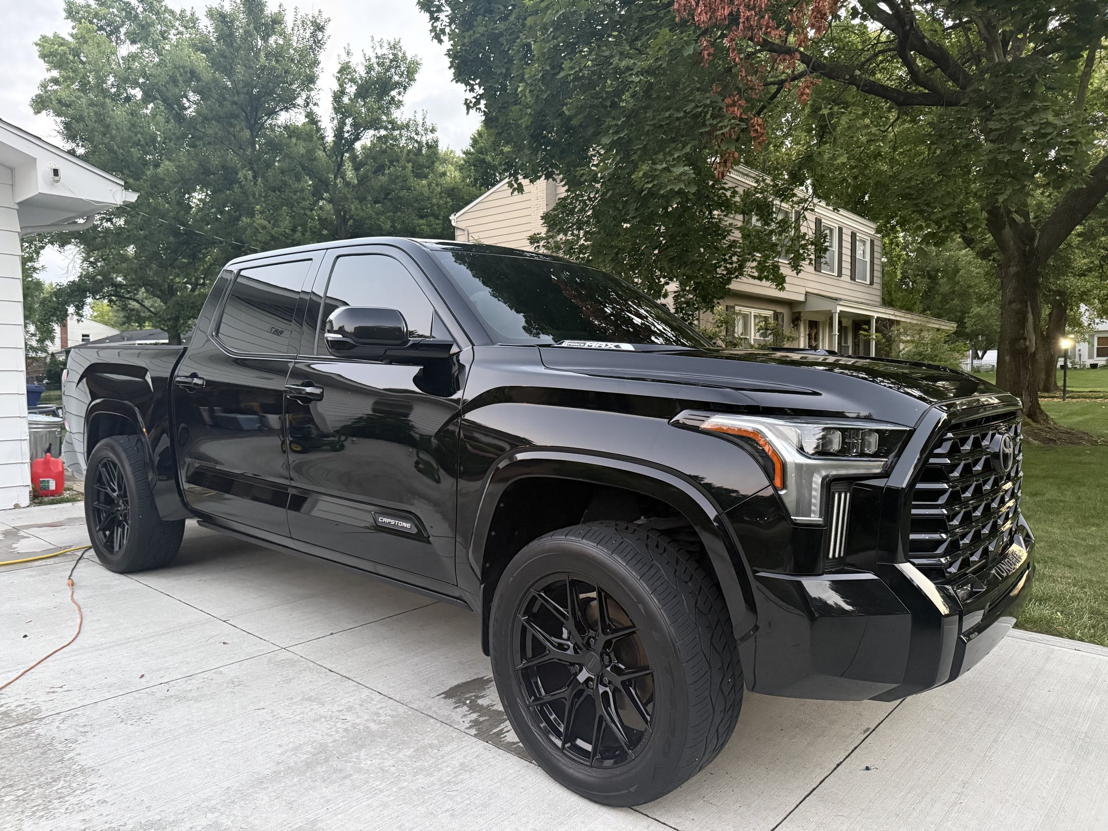 Black truck after a full detail